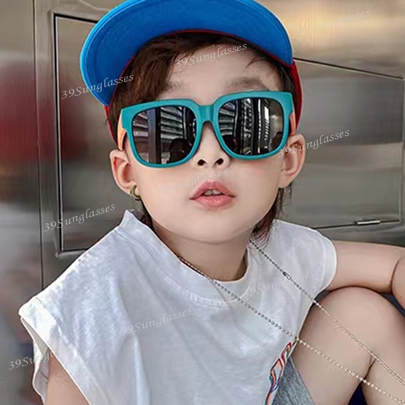 Kính Mát Gọng Vuông Nhiều Màu Sắc Chống Tia UV Phong Cách Hàn Quốc Dễ Thương Dành Cho Bé Trai Và Bé Gái