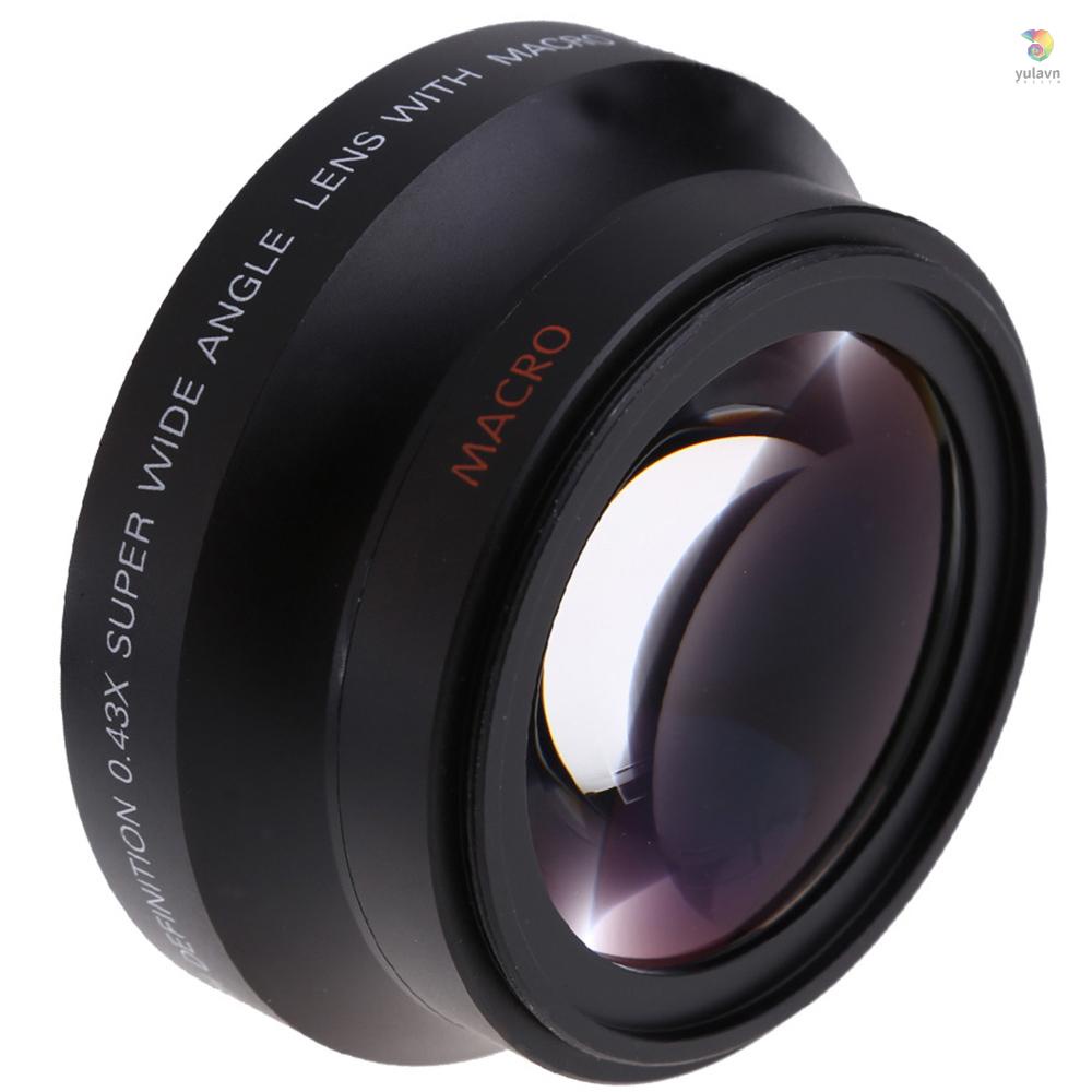 Ống Kính Góc Rộng 67mm Độ Nét Cao 0.43Xsuper Với Macro Nhật Bản Cho Rebel T5i T4i T3i 18-135mm 17-85mm and 18-105 70-300VR