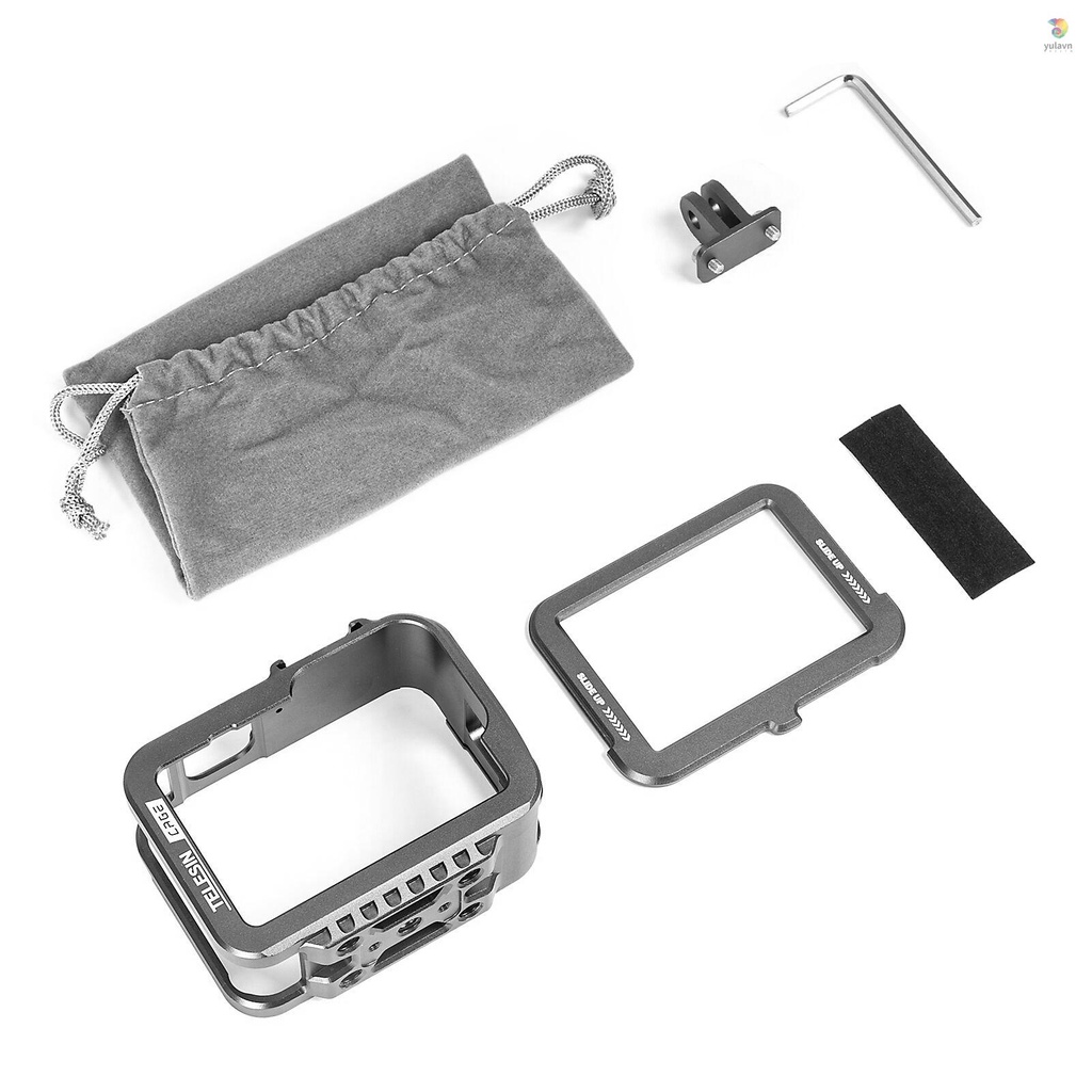 TELESIN Khung Máy Ảnh Bằng Hợp Kim Nhôm Tel Resin Hai Ngàm Thay Thế Cho 9 Camera