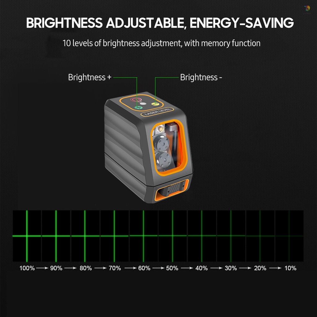 Máy Cân Bằng Laser 30M / 98FT Có Giá Đỡ 10 Cấp Độ Làm Sáng 4 Chế Độ