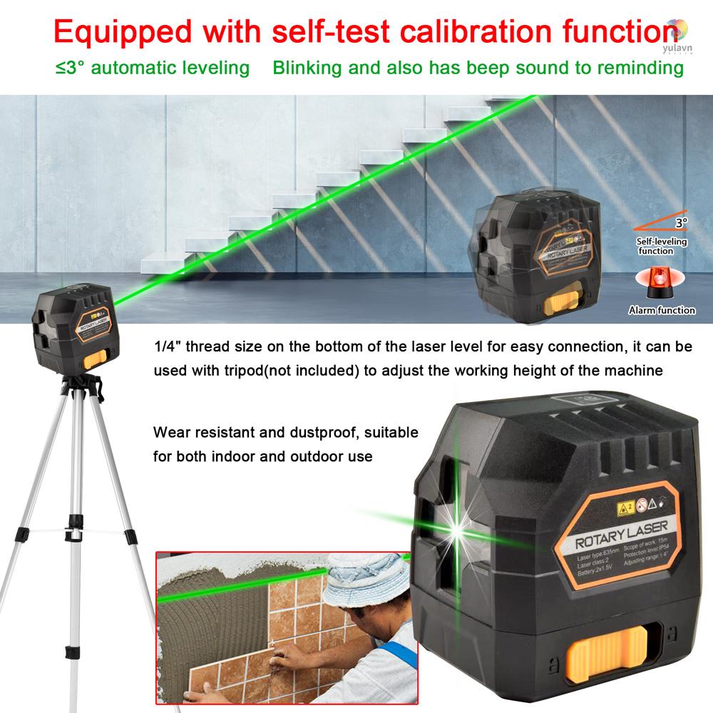 Đèn Laser 4 Tia Laser 2 Đường Dọc Màu Xanh Lá Cây Độ Sáng Cao Di Động Tiện Dụng 2 Đường Dọc° Dụng Cụ Nâng Chiều Cao Gạch Men / Cửa Sổ Tự Dính Tiện Dụng