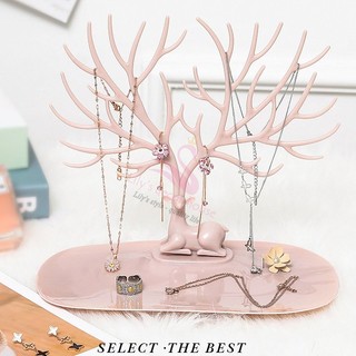 Cây treo trang sức dây chuyền bông tai thiết kế sừng hươu Lily's decor house  để bàn xinh xắn  đựng đồ quà tặng dễthương