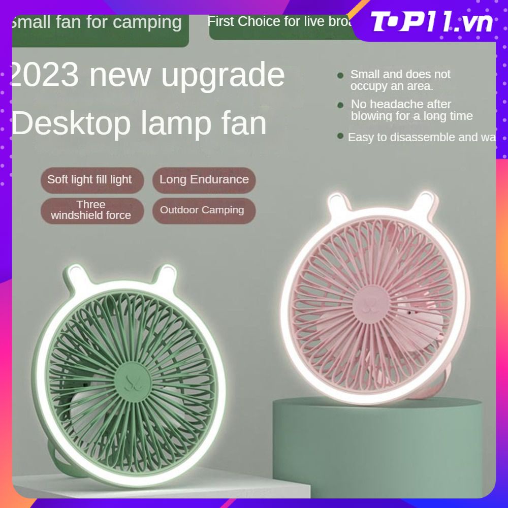 Quạt Điện Tiện Lợi Cho Văn Phòng Gia Đình Quạt Nhỏ Để Bàn Có Thể Sạc Lại Mini Phát Sáng Cho Ký Túc Xá Sinh Viên Top11.vn