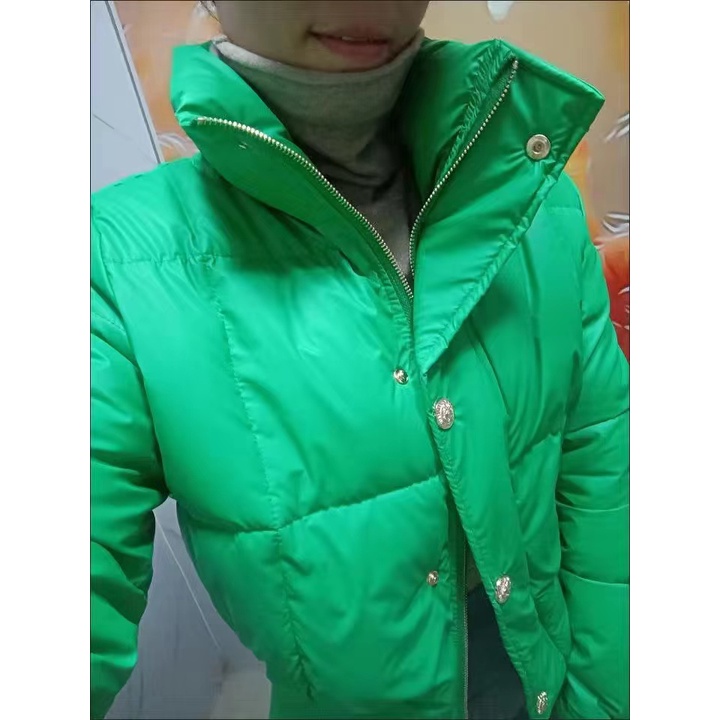 Áo Khoác Phao Đệm Mỏng Vừa Vặn Màu Trơn Phong Cách Thu Đông Mới