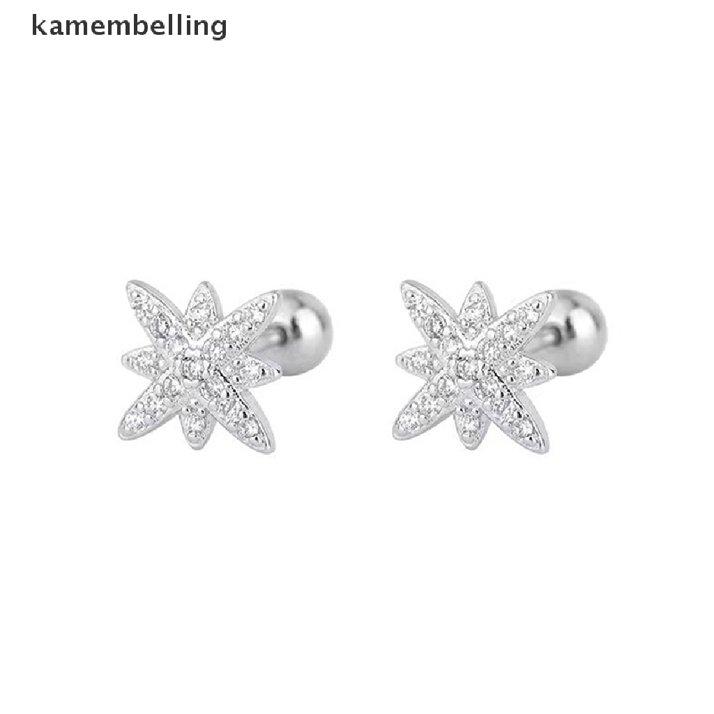 1 Đôi Khuyên Tai Đính Đá Thời Trang Cho Nữ