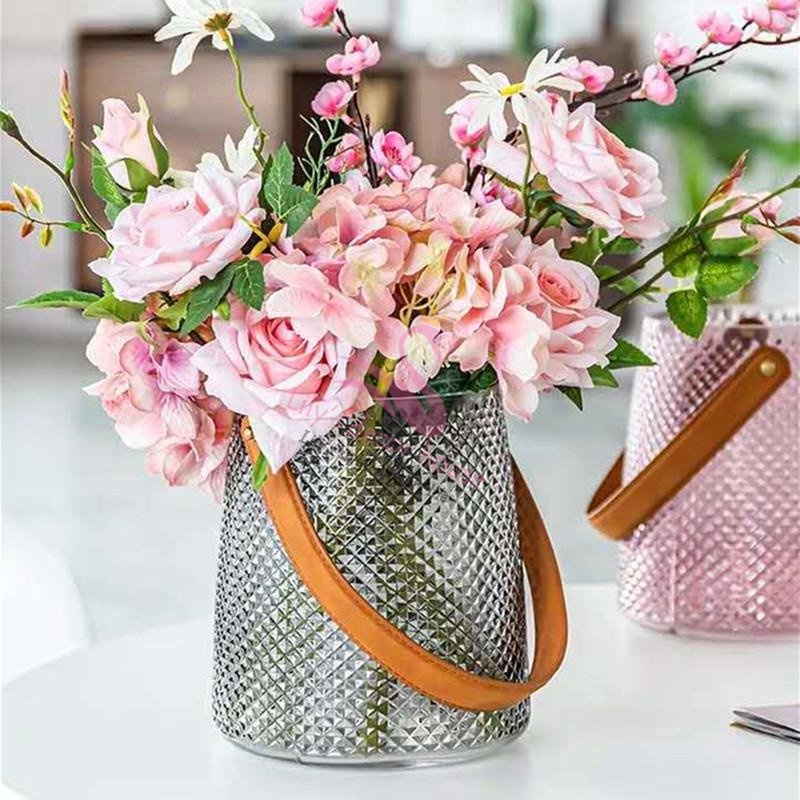 Bình Hoa Thủy Tinh túi xách Sang Trọng Hiện Đại Đơn Giản Lily's decor house Trang Trí Nhà Phòng Khách