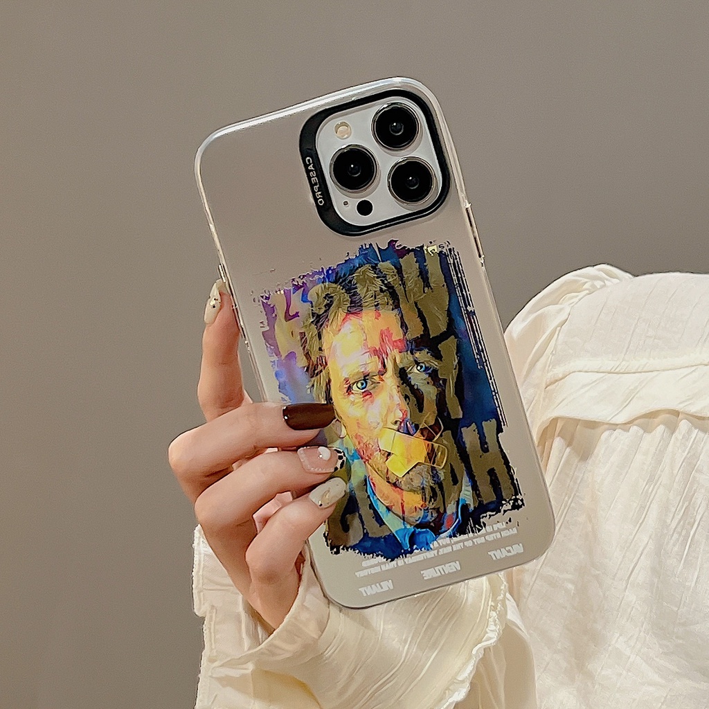 Ốp Điện Thoại TPU Mềm Họa Tiết Tranh Sơn Dầu graffiti Cho iphone 13 14 12 11 pro max