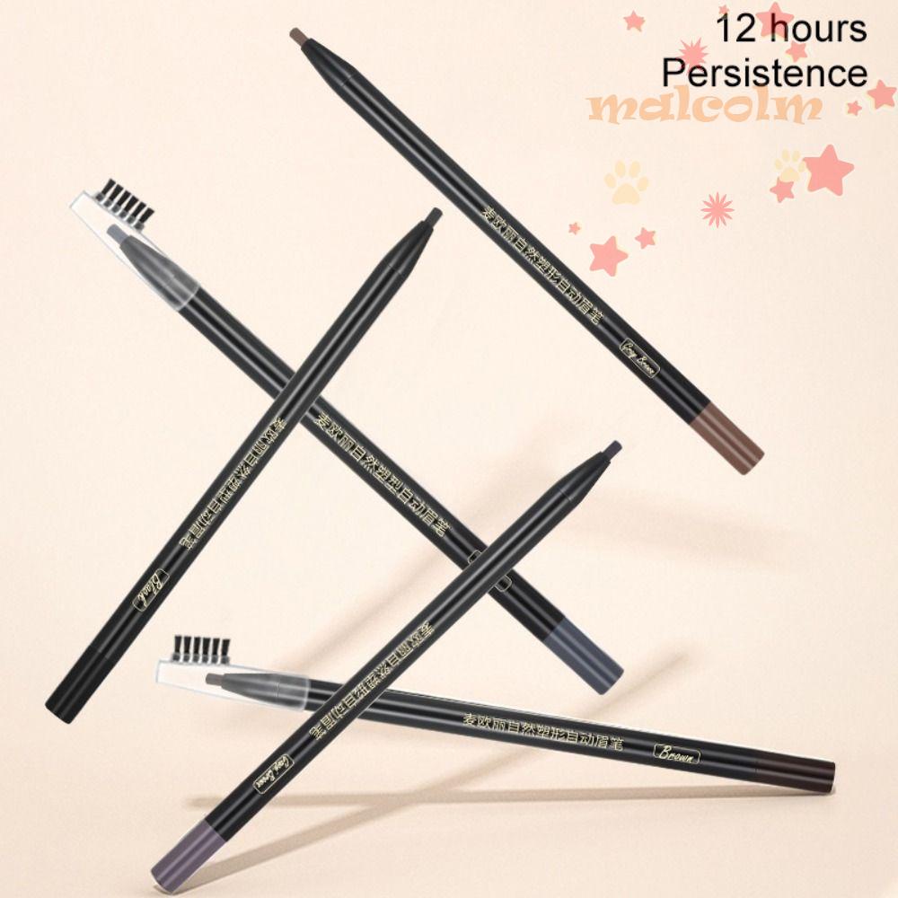 Bút Chì Kẻ Lông Mày Có Đầu Cọ Siêu Nhỏ Lâu Trôi Chống Thấm Nước Malcom Dành Cho Nữ