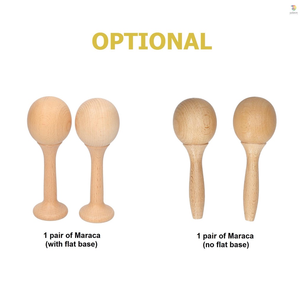 1 Cặp Nhạc Cụ Maraca Rumba Bằng Gỗ Cho Bé