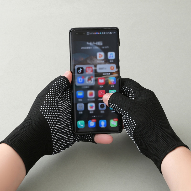 Găng Tay Nửa Ngón Chống Trượt Thoáng Khí