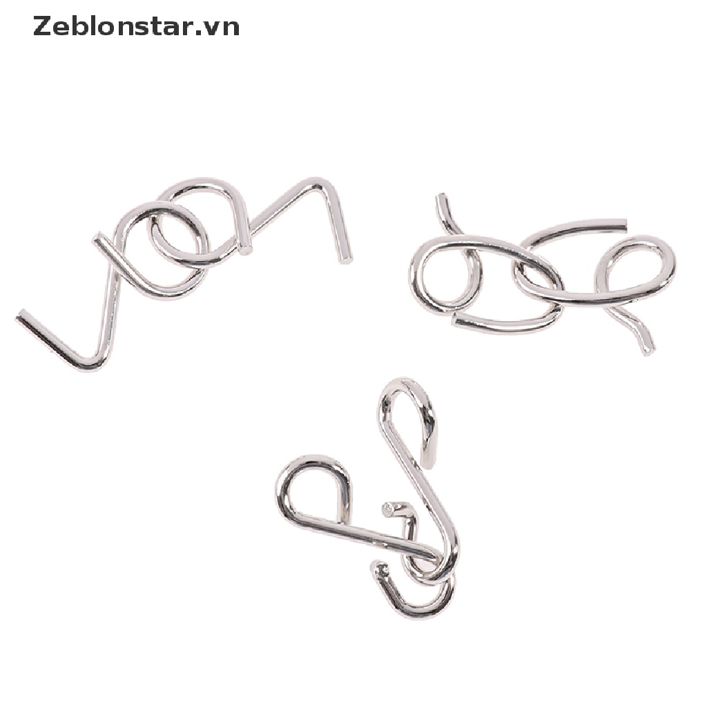 Bộ Đồ Chơi Xếp Hình Bằng Kim Loại 8 Mảnh Phát Triển IQ Cho Người Lớn Và Trẻ Em