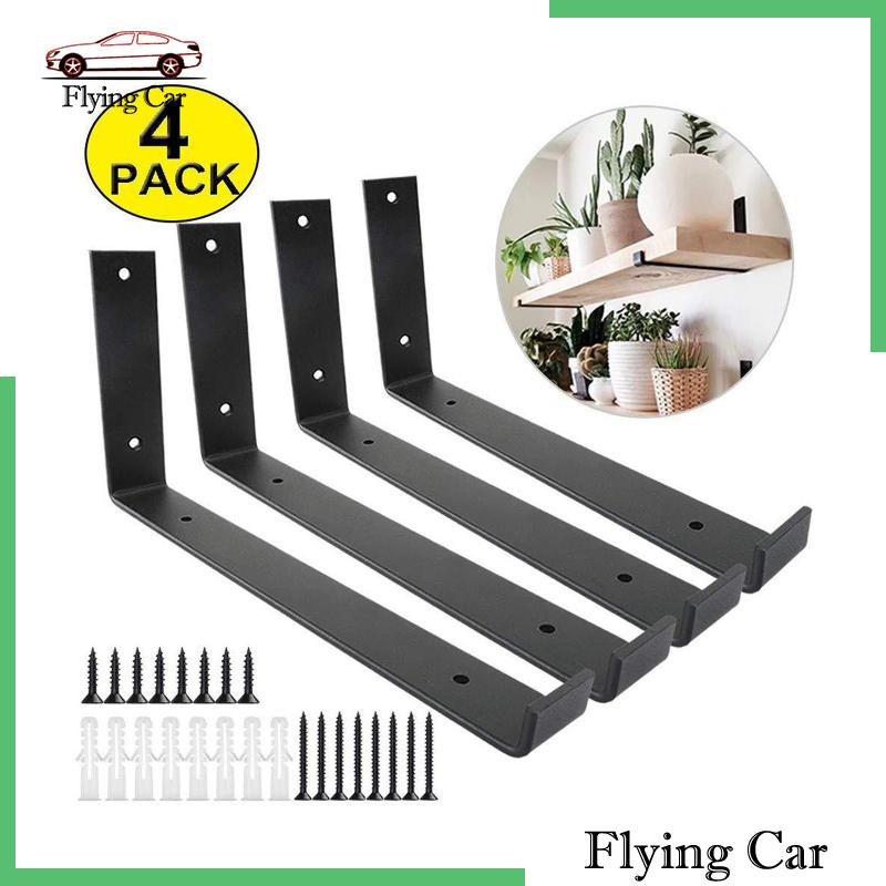 Set 4 Khung Gắn Kệ Góc Tường DIY Trong Nhà / Văn Phòng Lzdjfmy2