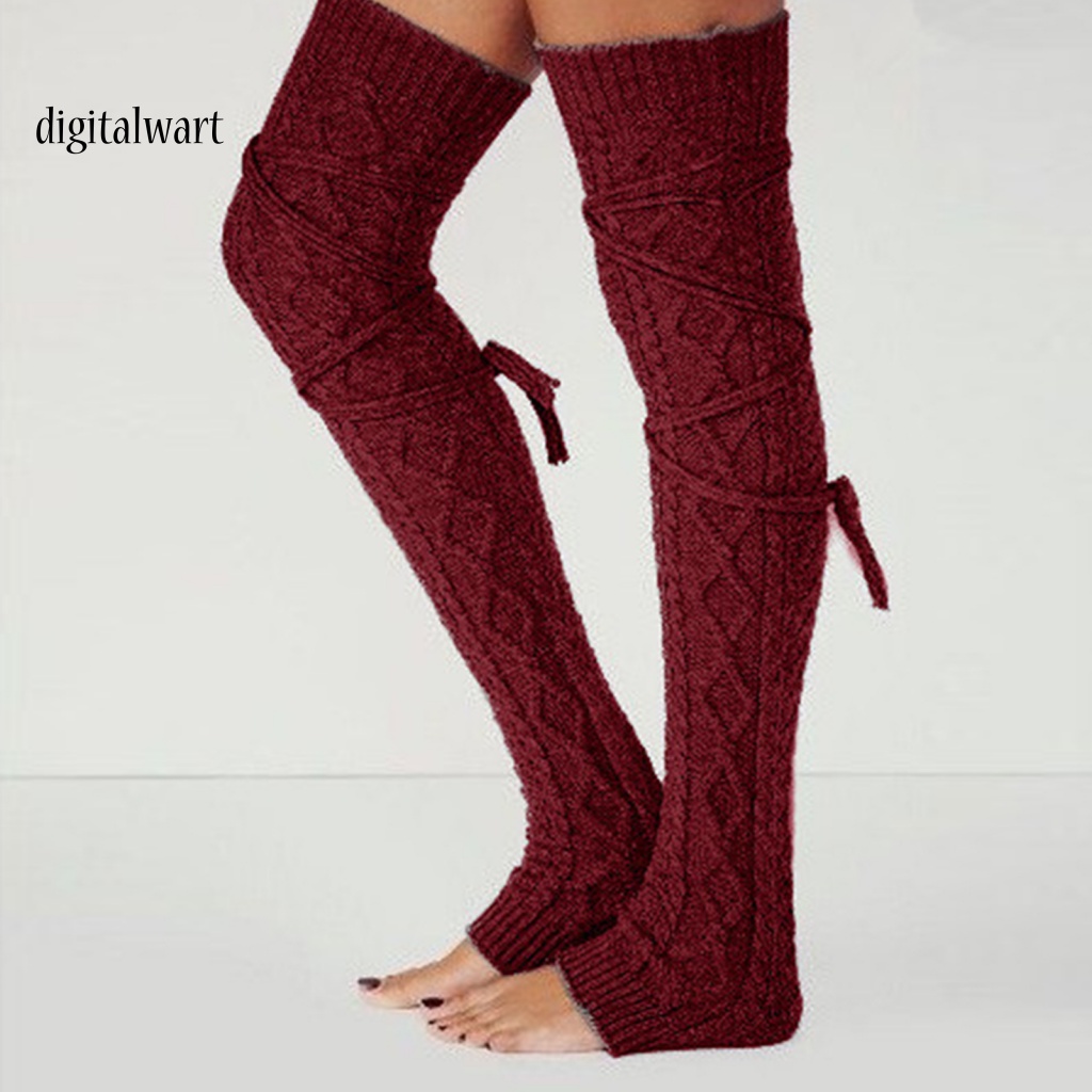 Kỹ Thuật Số| Vớ Len Dài Hở Ngón Giữ Ấm Chân Co Giãn Thời Trang Thu Đông Dành Cho Nữ