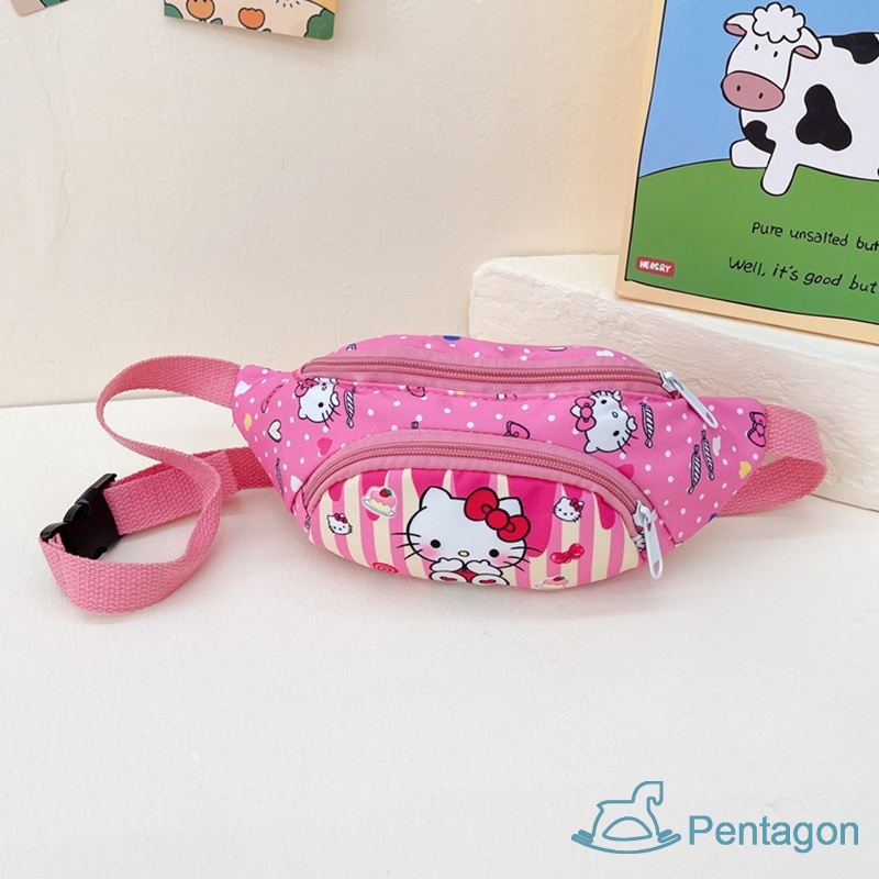 Túi Đeo Chéo In Họa Tiết Hoạt Hình Dễ Thương Phong Cách Hàn Quốc