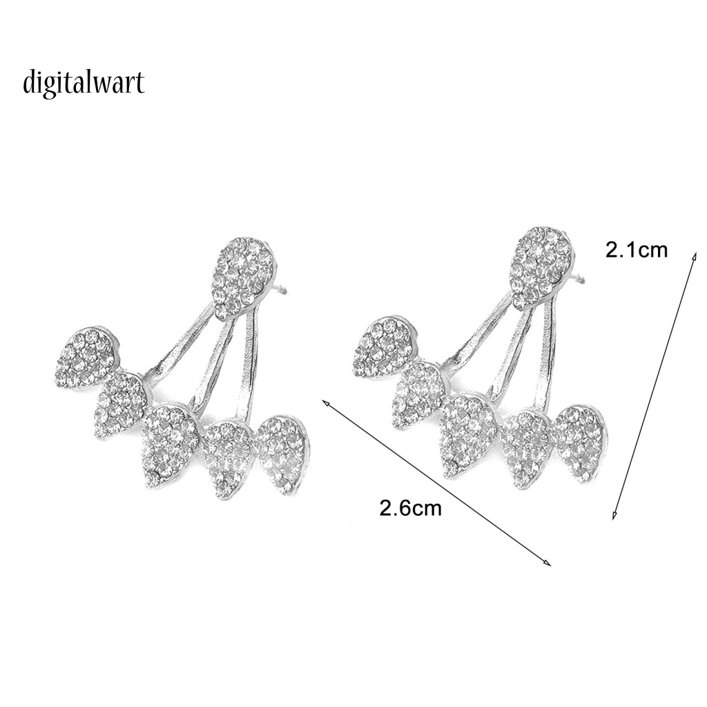 Kỹ Thuật Số| 1 Đôi Bông Tai Hình Giọt Nước Đính Đá Thời Trang Dành Cho Nữ