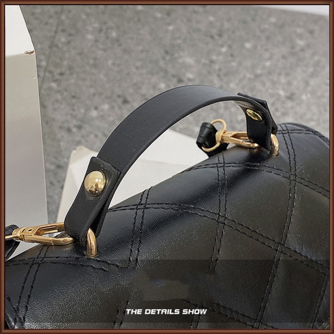 Túi Xách Da Nhân Tạo Màu Trơn Họa Tiết Thêu Hình Thoi Đơn Giản Thời Trang Cho Nữ