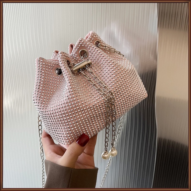 Túi Xách Đeo Vai Đính Đá Sang Trọng Đơn Giản Cho Nữ