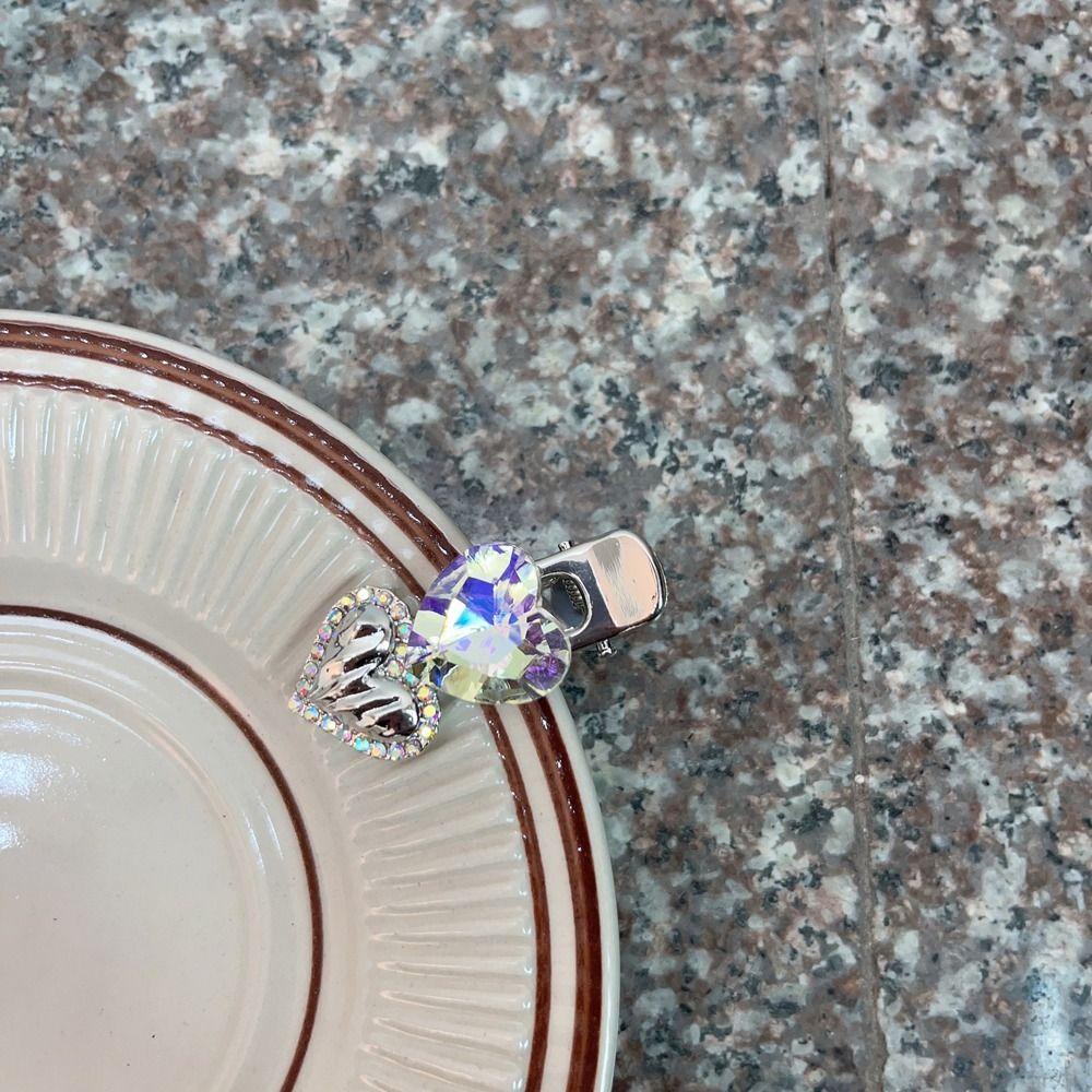 Kẹp Tóc Nơ Bằng Hợp Kim Phong Cách Hàn Quốc Mới Cho Nữ|Kẹp Vịt Đính Đá Zircon Cho Nữ