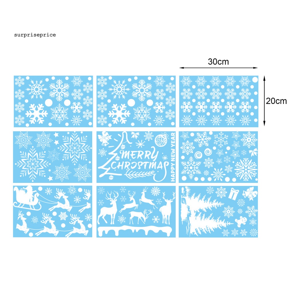 1 Set Sticker PVC Dán Tường / Kính Cửa Hàng Họa Tiết Giáng Sinh Tinh Tế DIY