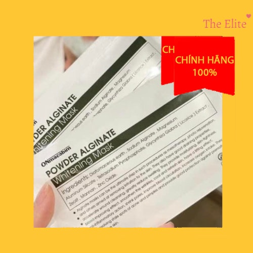 Mặt nạ Onmacabim Alginate Powder Whitening mask - mặt nạ tảo nâu trắng , mịn gói 15g