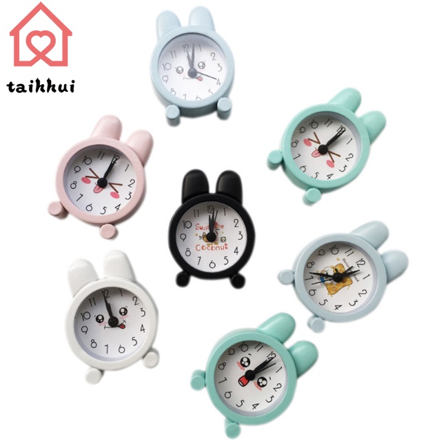 Đồng Hồ Báo Thức Mini Hình Thỏ Dễ Thương Cho Bé