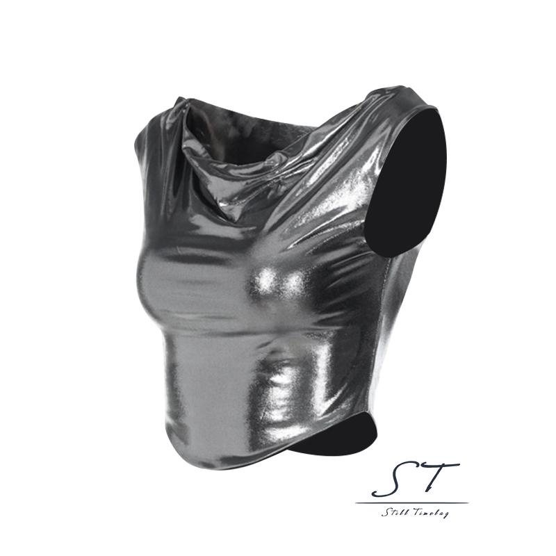 Áo Thun Không Tay Cổ Tròn Viền Cong Màu Trơn Thời Trang Mùa Hè CY03 Cho Nữ