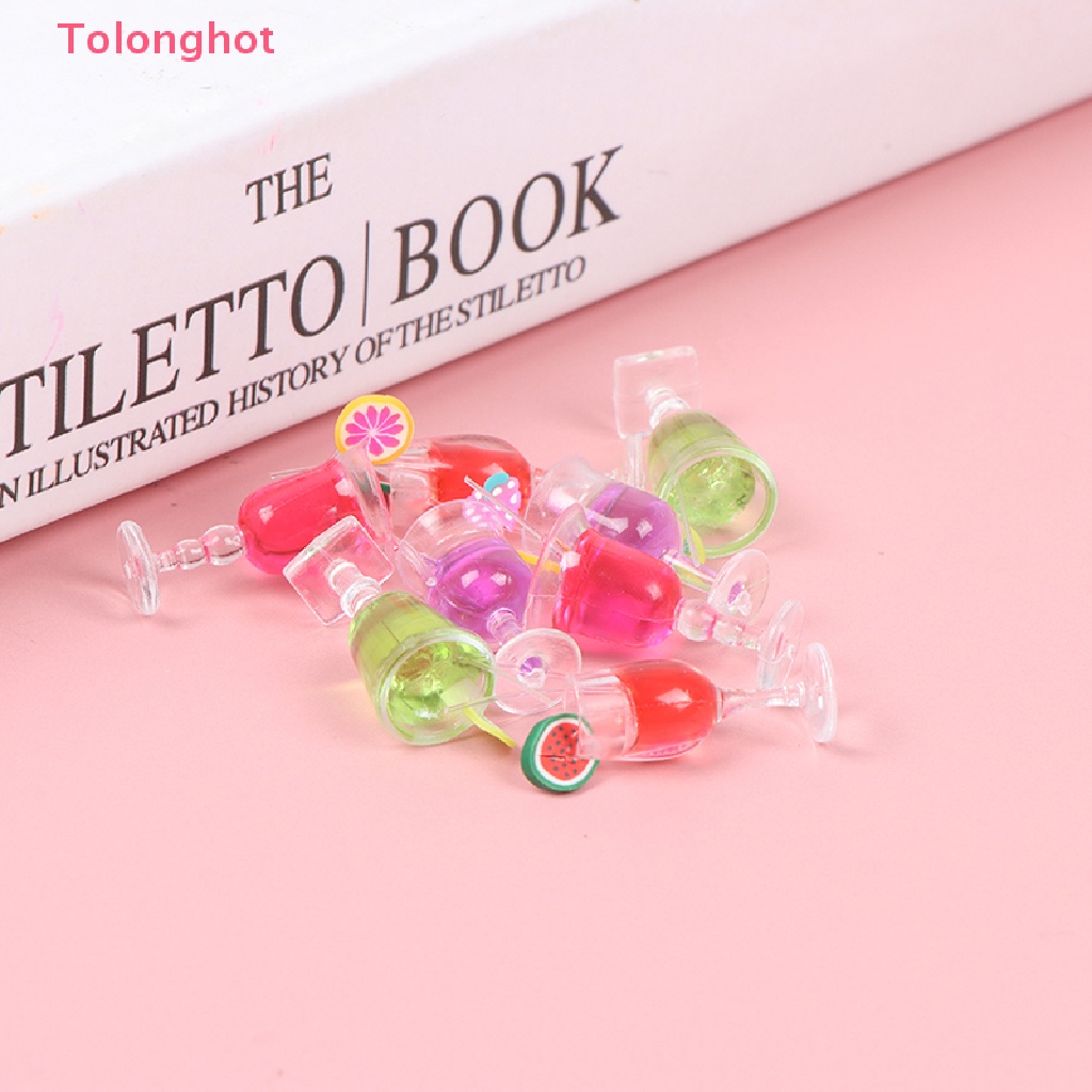 Set 2 Bình Đựng Nước Uống Trái Cây Tỉ Lệ 1 / 6 Trang Trí Nhà Búp Bê