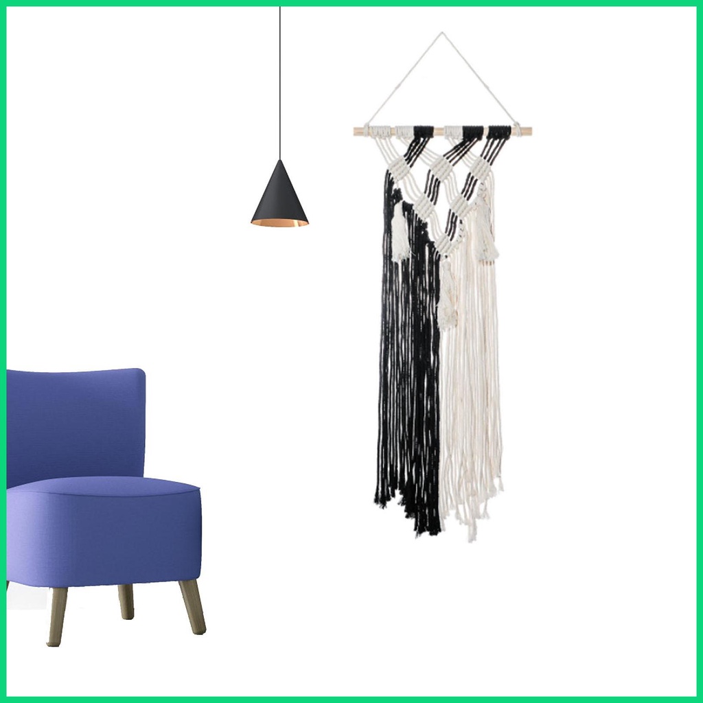 Thảm Dệt Nghệ Thuật Handmade Treo Tường Trang Trí Phong Cách Boho Macrame