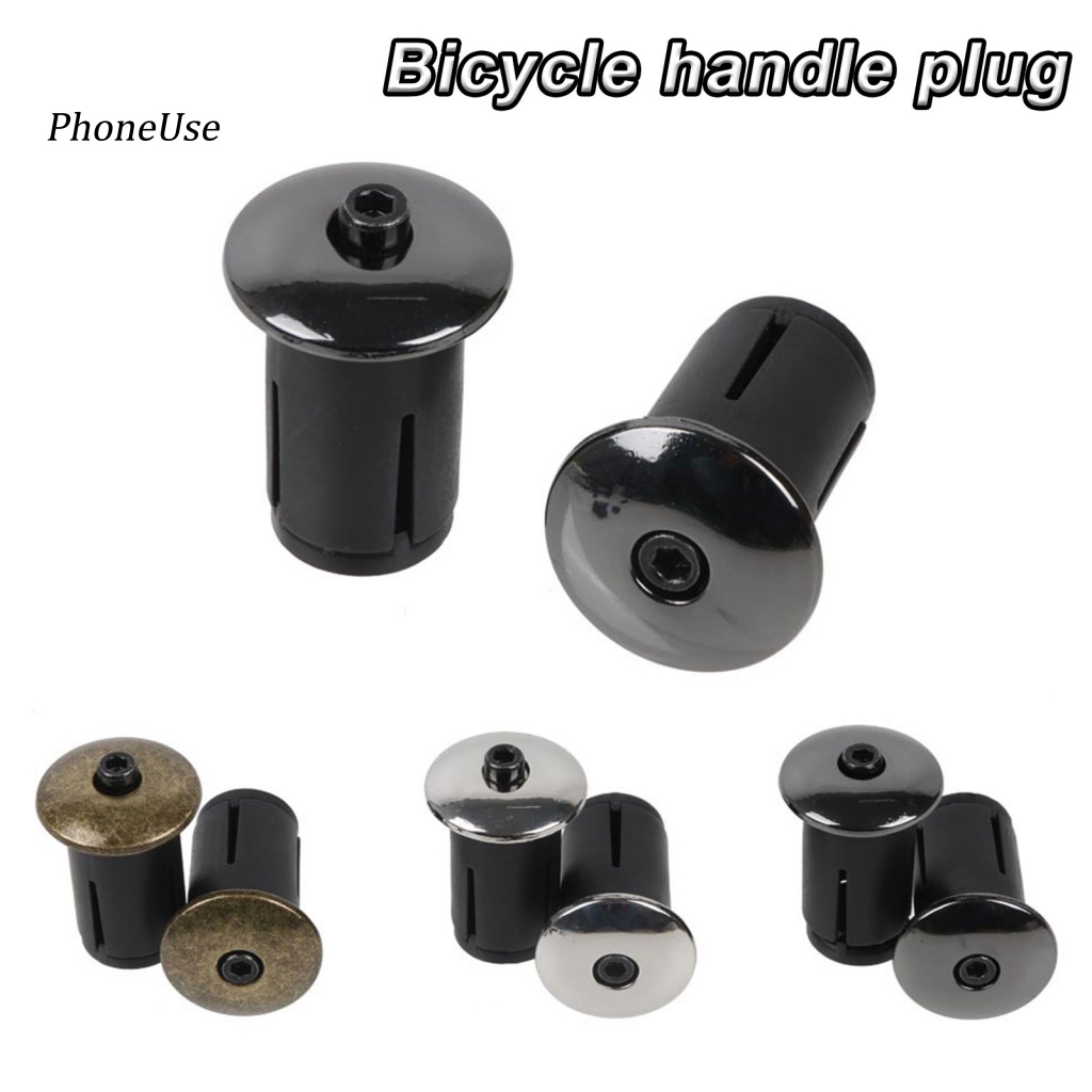 Pu Set 2 Nút Gắn Tay Lái Xe Đạp Leo Núi Bằng Hợp Kim Nhôm Mạ Điện