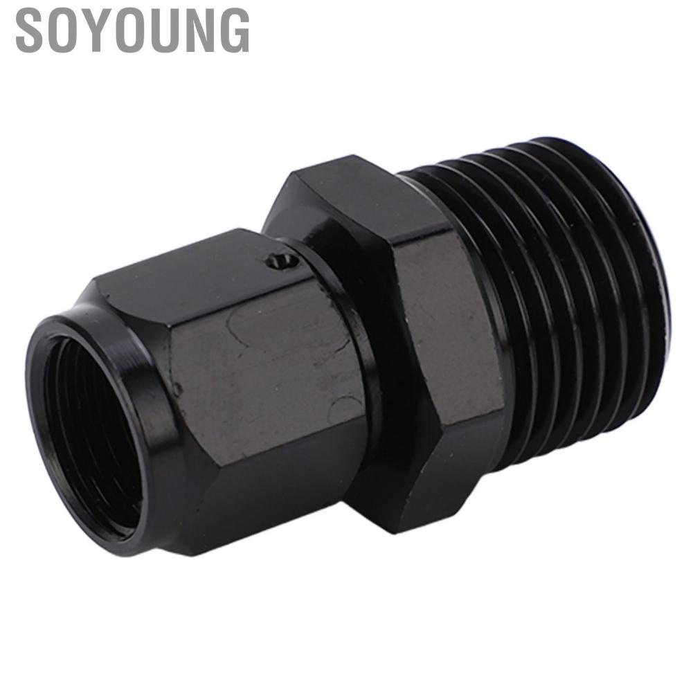 Soyoung 6AN To 1/2 NPT Adapter  Rustproof Aluminum Alloy Replacement Corrosion Proof Female Male Swivel for Fuel Filter Line