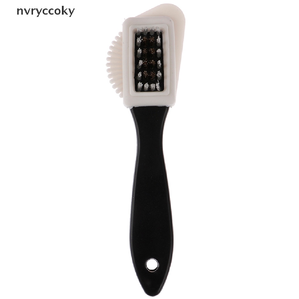 1 Bàn Chải 3 Mặt Hình Chữ S Làm Sạch Giày Da Lộn / Nubuck