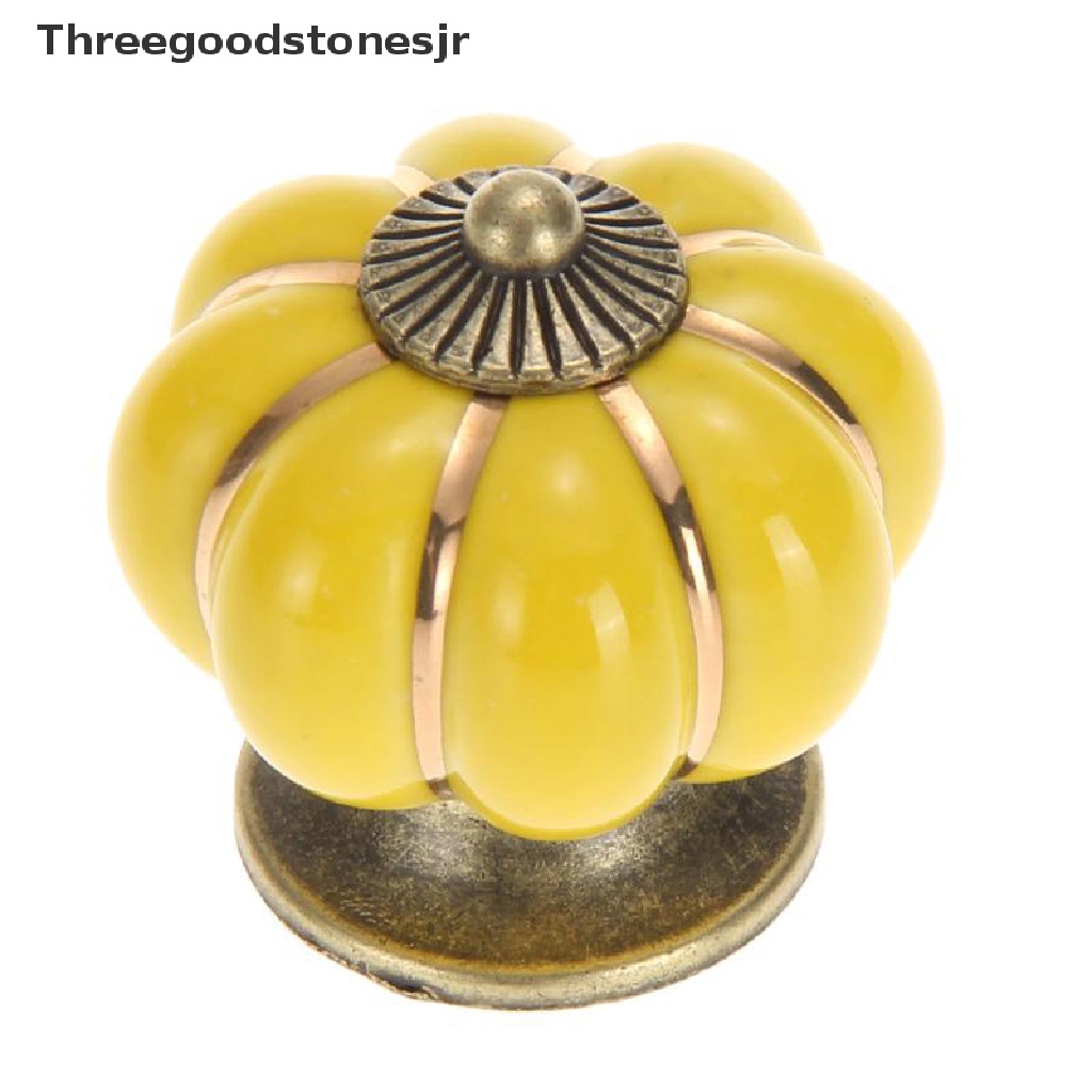 Tay Nắm Cửa Tủ Bằng Gốm Sứ Nhiều Màu Hình Bí Ngô Hoạt Hình