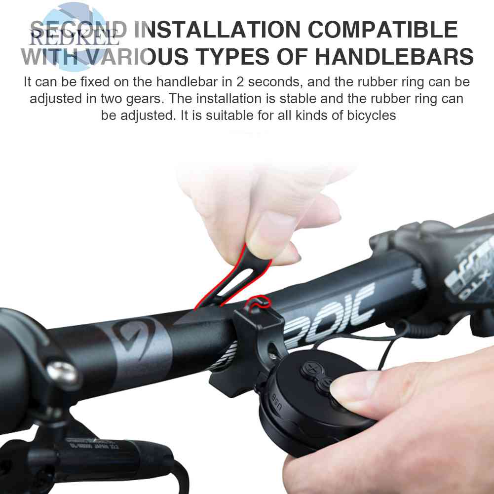 Chuông Điện Tử Sạc USB Gắn Tay Lái Xe Đạp