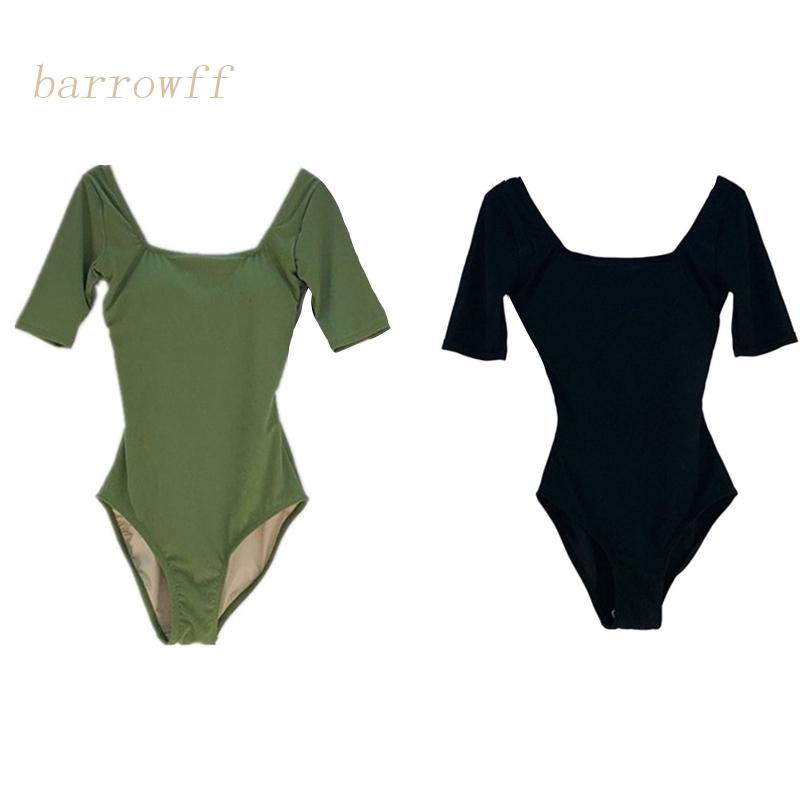 Brroa Bộ Đồ Bơi Một Mảnh Tay Ngắn Cổ Vuông Hở Lưng Thời Trang Dành Cho Nữ