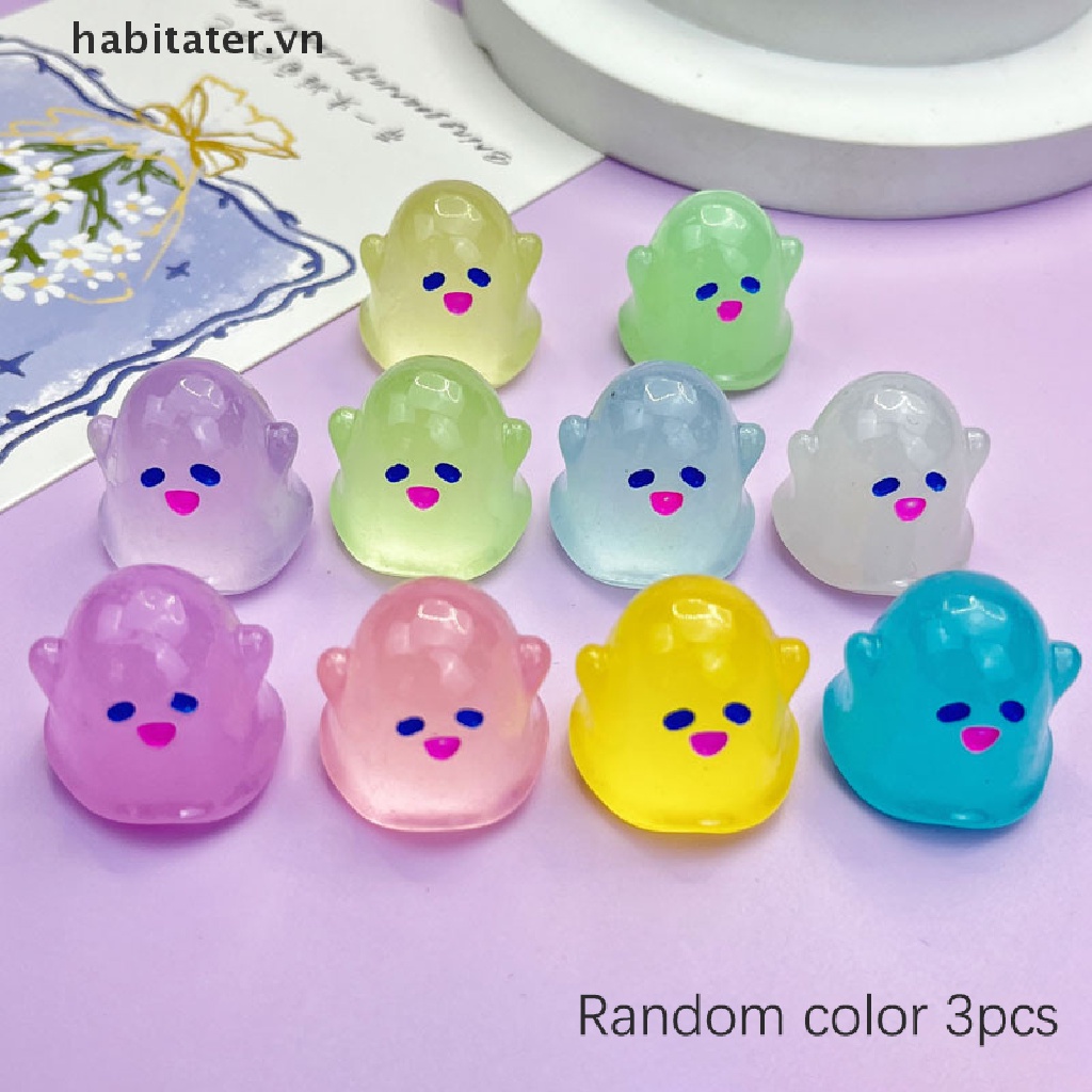 Tater Set 3 Miếng Dán Trang Trí Ốp Điện Thoại Mini Hình Phong Cảnh Ma Phát Quang DIY