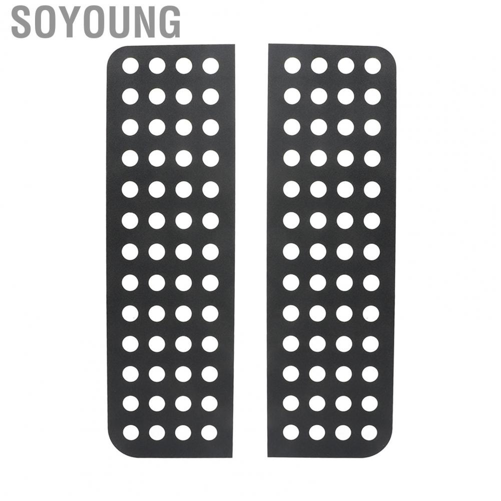 Soyoung 2 Pcs Rear Door Window Decals Aluminium Alloy Glass Panel Trim Strip  for Wrangler JK Unlimited 2007 2008 2009-2017