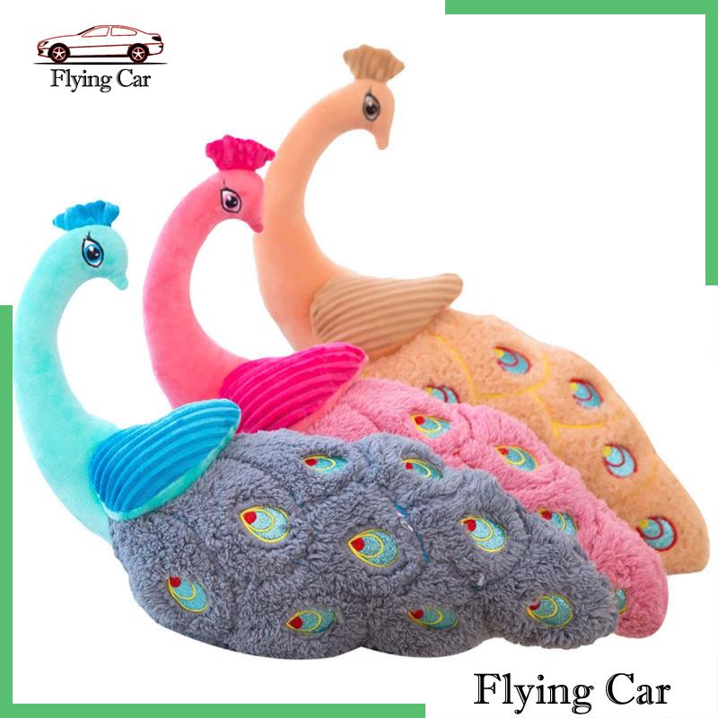 [Lzdjfmy2] Gối Ôm Sàn Nhà Hình Chim Công Nhồi Bông Chắc Chắn Trang Trí Nhà Cửa