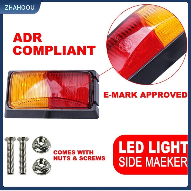 ☃Nhà Cửa☃ Bộ 4 Đèn Tín Hiệu 8 Bóng Led 10-30v Chống Thấm Nước Cho Xe Tải