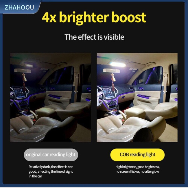 ☃Nhà Cửa☃ Đèn Led Đọc Sách Chống Thấm Nước 6000k 800lm Cob Dc 12v-24v Ip54 Mk-137 Cho Xe Hơi
