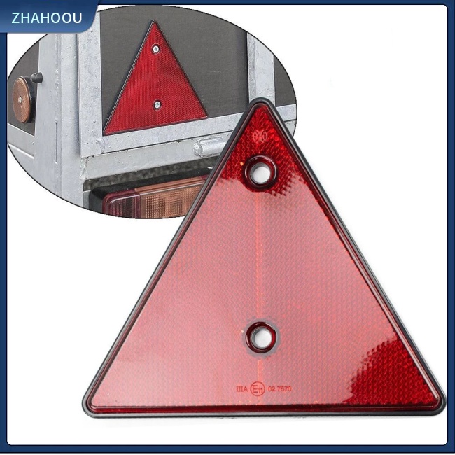 ☃Nhà Cửa☃ Miếng Dán Phản Quang Hình Tam Giác Màu Đỏ An Toàn Cho Xe Tải Trailer Rv