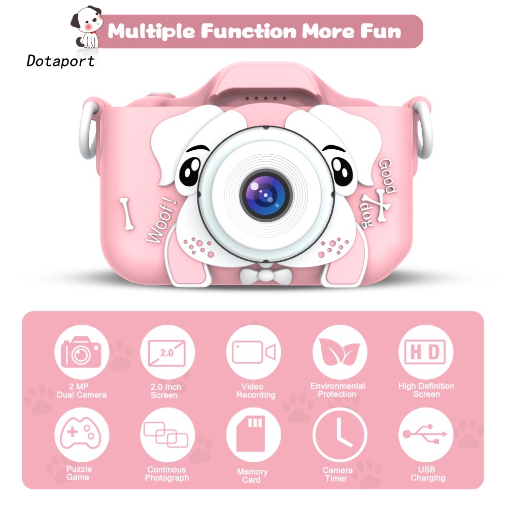 Máy Ảnh KDDT- Q9 Mini 2Inch 1080P 20MP Hoạt Hình Dễ Thương Cho Bé
