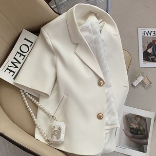 Áo Khoác Blazer Ngắn Tay FORM RỘNG Thời Trang Mùa Hè Cho Nữ Aimeehouse