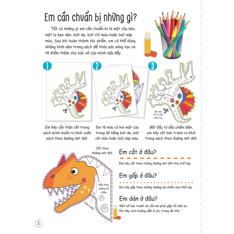Sách - Combo Cắt, Gấp, Tô Màu (Bộ 3 Cuốn) (DTI)