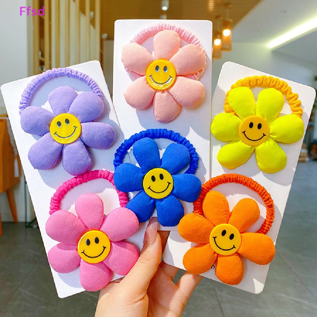 {Ffsd} Dây Buộc Tóc Đuôi Ngựa Cao Hình Hoa Hướng Dương Đáng Yêu Cho Bé * Hàng Bán Chạy
