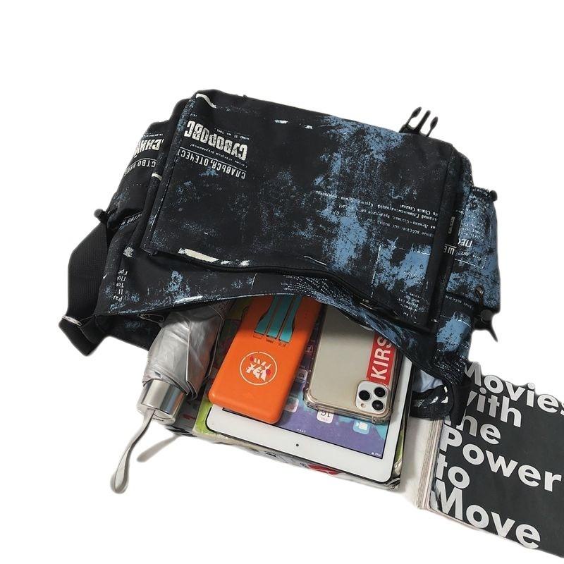 Túi đeo chéo nam nữ đi học đi chơi vải canvas size to, túi ulzzang đeo vai unisex thời trang rẻ đẹp OLUKA TĐV075