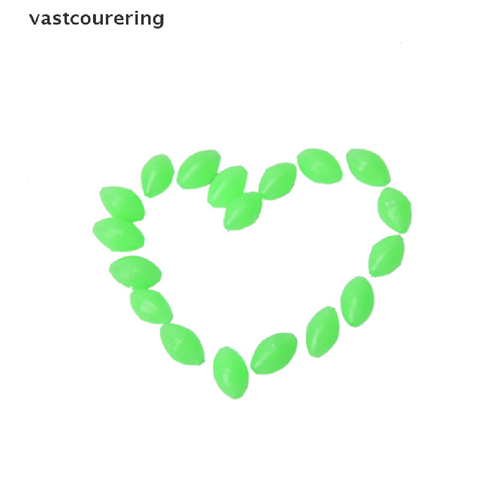 Set 100 Hạt Phát Quang Hình Oval Mềm Mại Kích Thước 5mm / 8mm / 10mm Dùng Trong Câu Cá