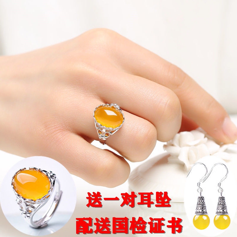 Nhẫn Bạc Đá Mã Não Đỏ Tự Nhiên Dành Cho Nữ