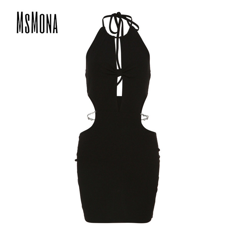 Đầm Ôm Không Tay Hở Lưng Màu Trơn Thời Trang 2023 Cho Nữ