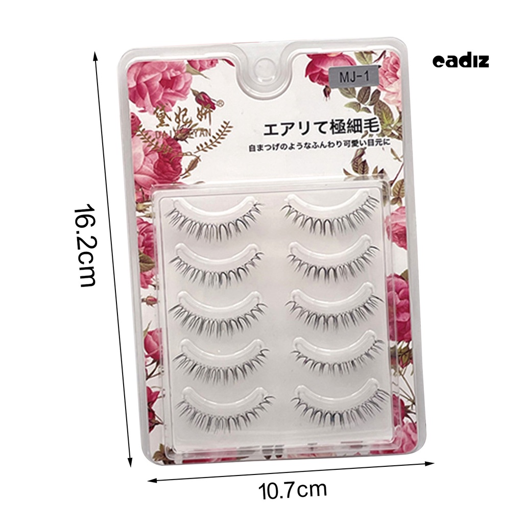 Hộp 5 Cặp Lông Mi Giả 3D Mềm Mại Thoải Mái Dễ Sử Dụng