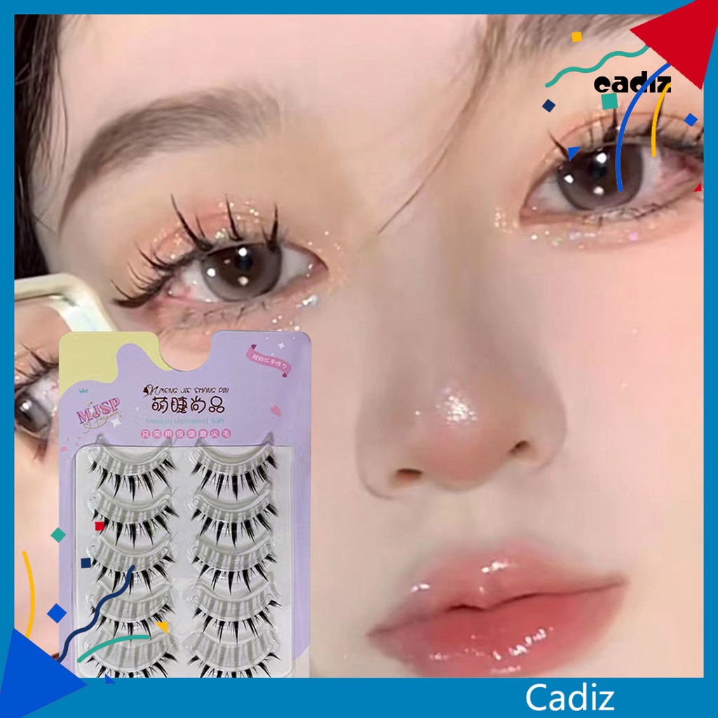 1 Bộ Lông Mi Giả Mềm Cong 3D Tạo Hiệu Ứng Tự Nhiên Màu Đen Dùng Để Hóa Trang